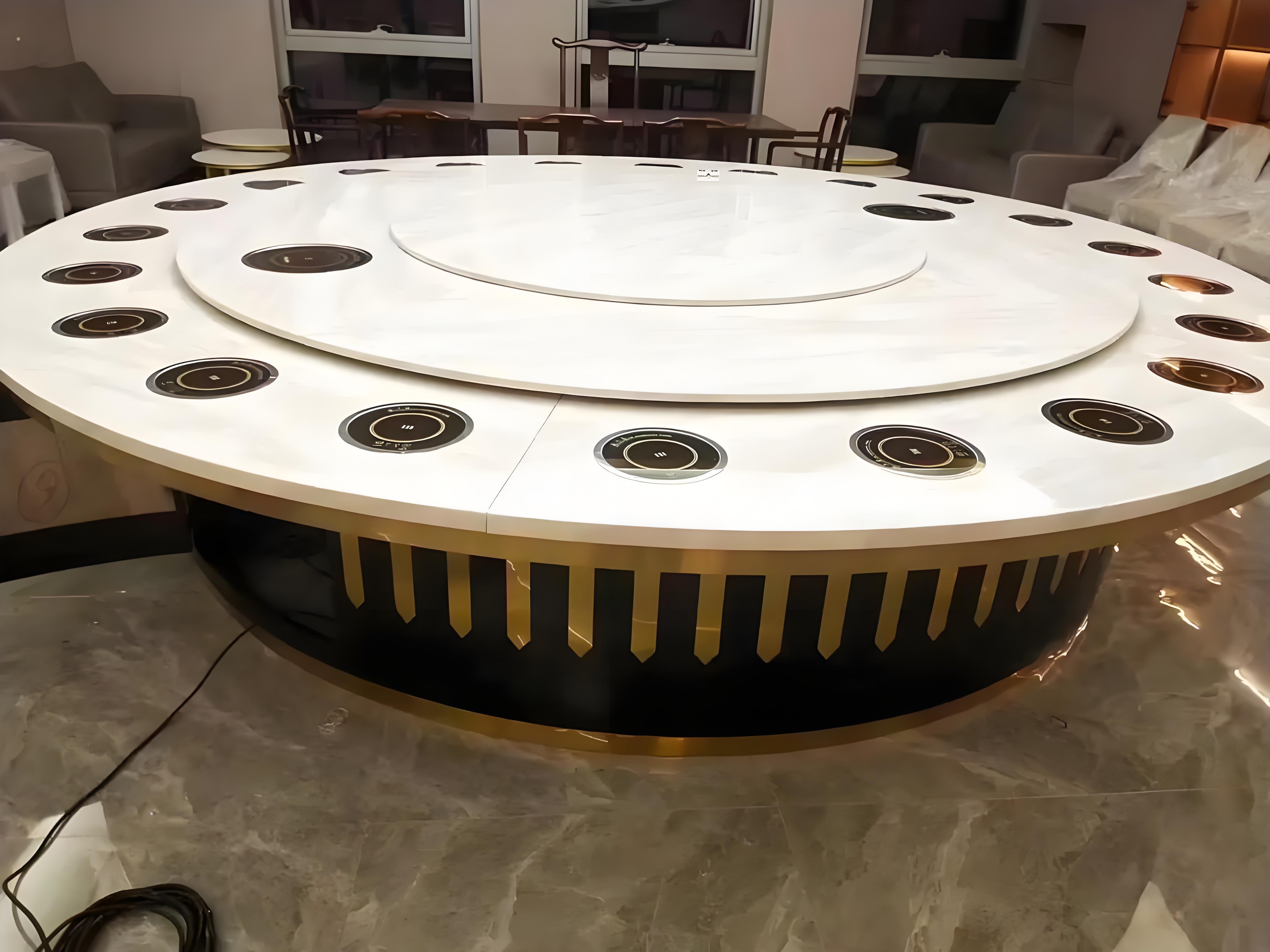 自贡市旋转火锅桌地锅鸡灶台 - 方案